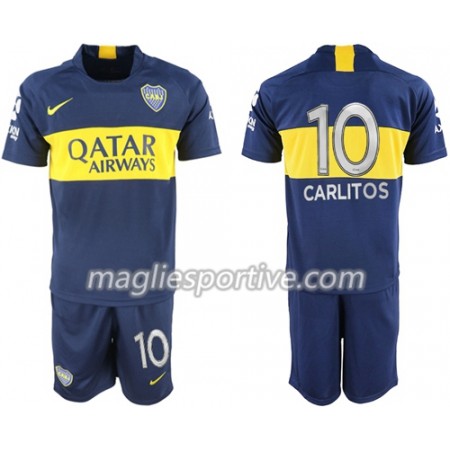 Completo Calcio Boca Juniors Carlitos 10 Bambino Divisa Prima 2018/2019